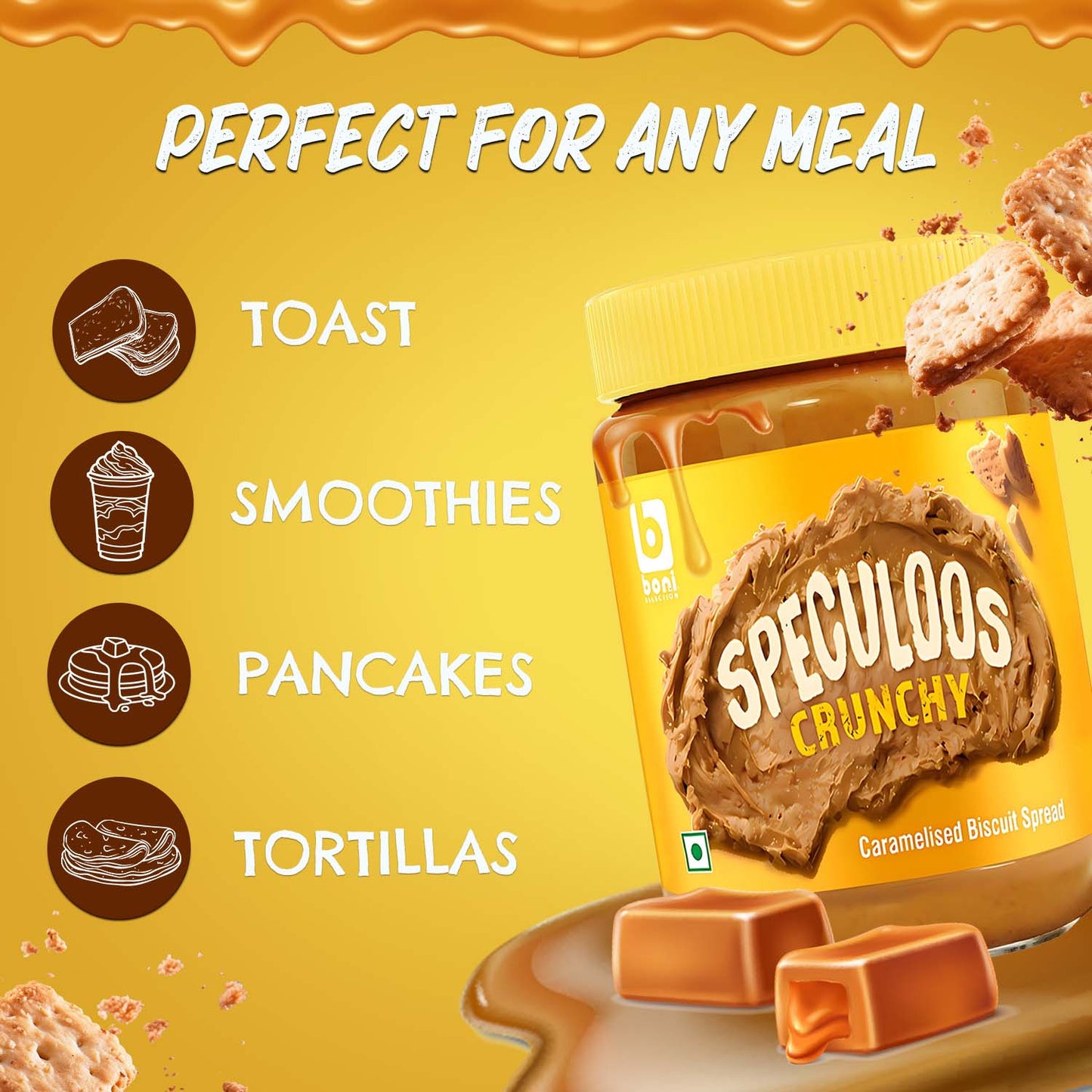 BONI Speculoos Crunchy Caramelized Biscuit Spread- 400g