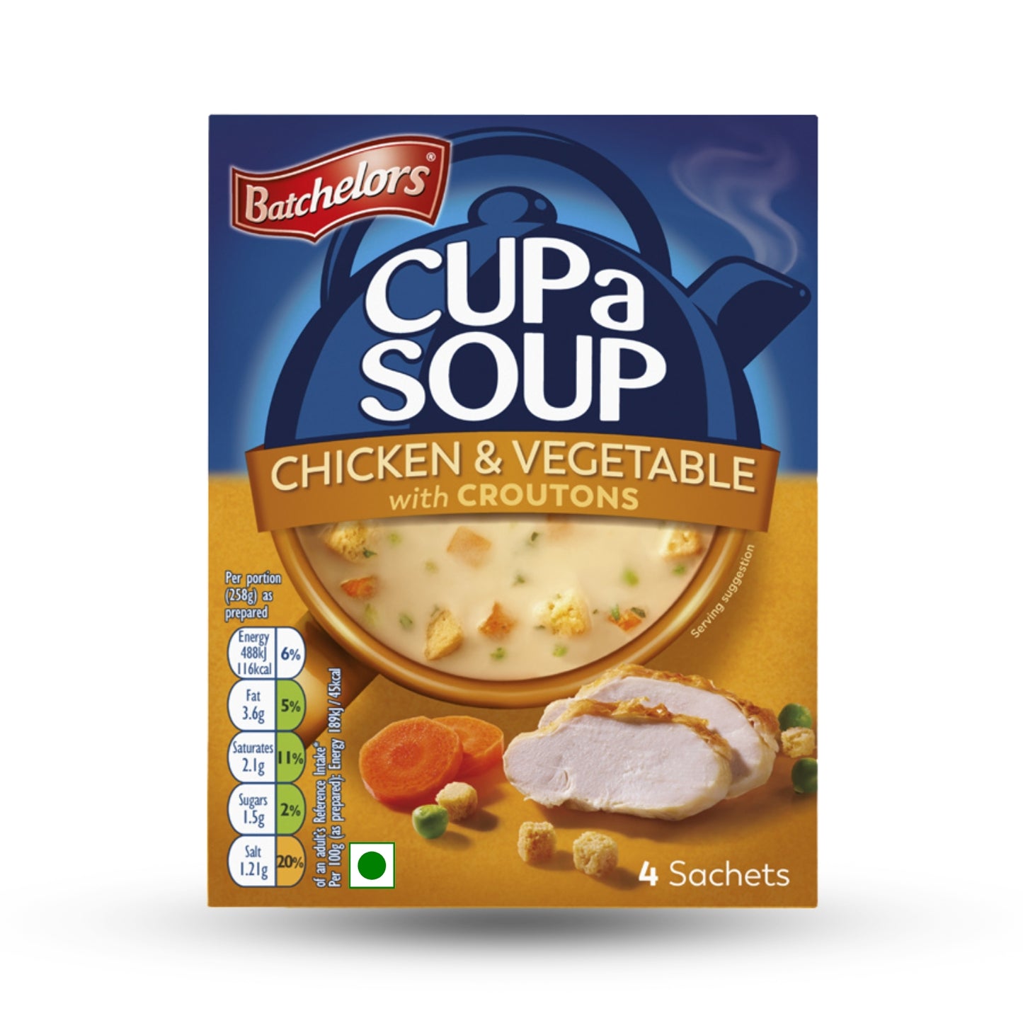 Batchelors Cup A Soup Chicken and Vegetable with Croutons, 110g