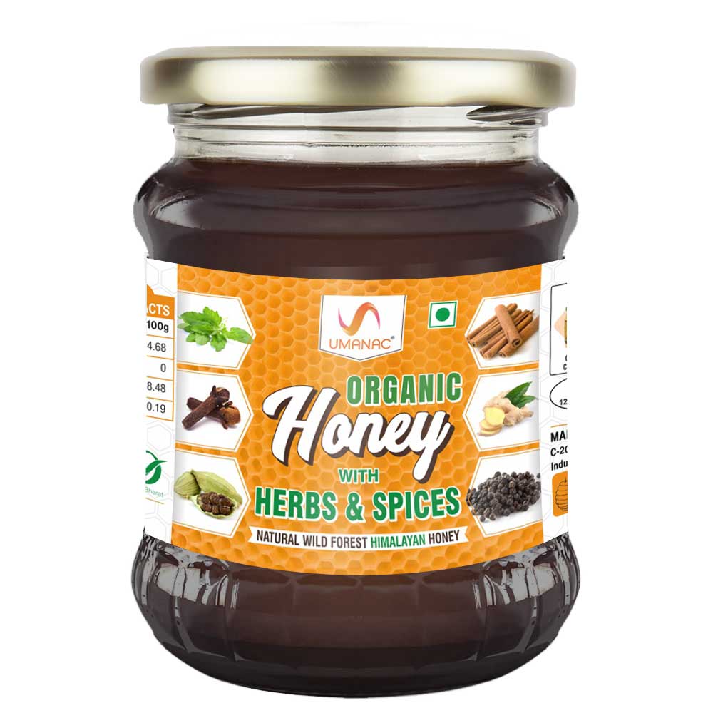 Umanac Organic Honey- 250GM | With Herbs & Spices