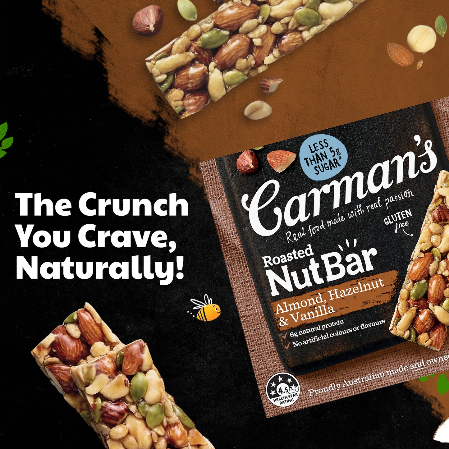 Carmans Bar Nut Almond, Hazelnut & Vanilla 175g