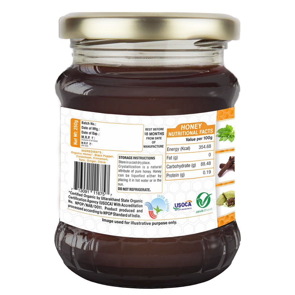 Umanac Organic Honey- 250GM | With Herbs & Spices