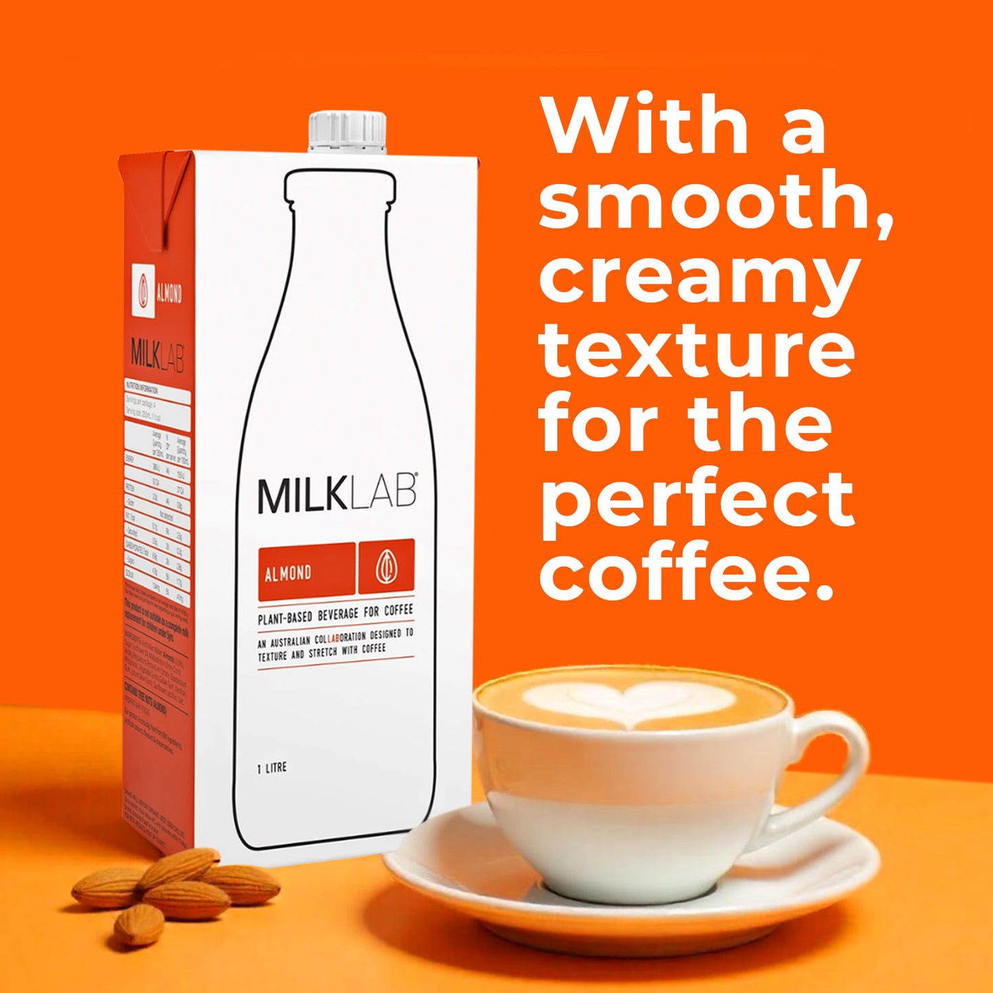 MILKLAB Almond Milk | Plant-Based & Barista-Ready | 1 litres- Pack of 3
