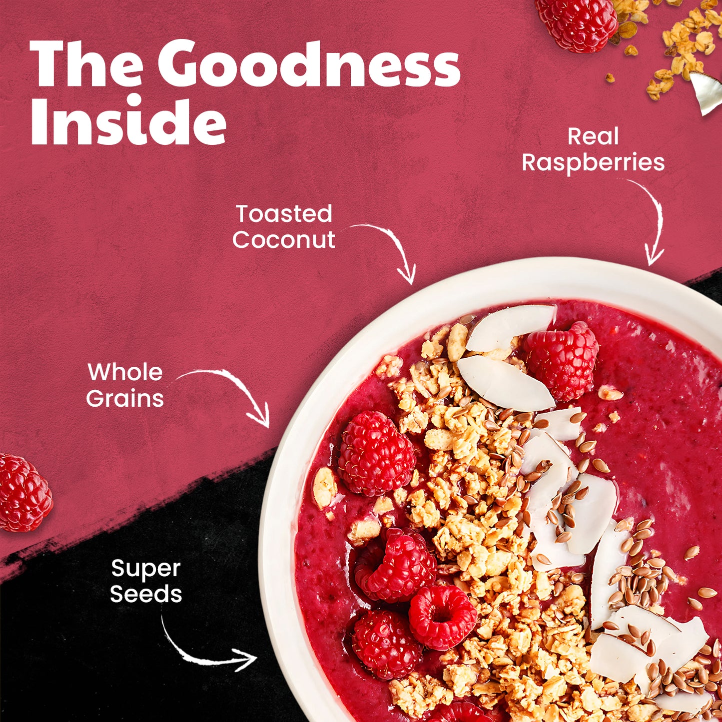 Carmans Granola Raspberry & Coconut Low Sugar 450g