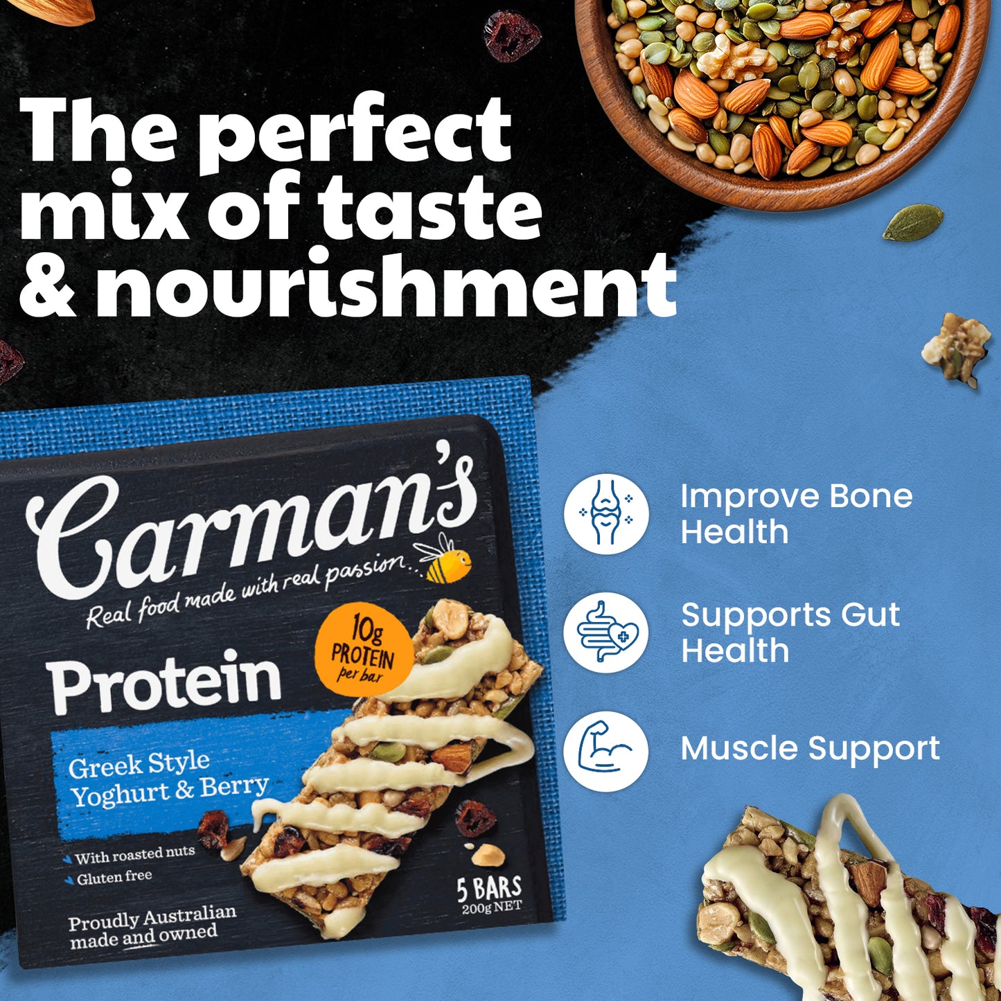 Carmans Bar Protein Greek Yoghurt & Berry 200g