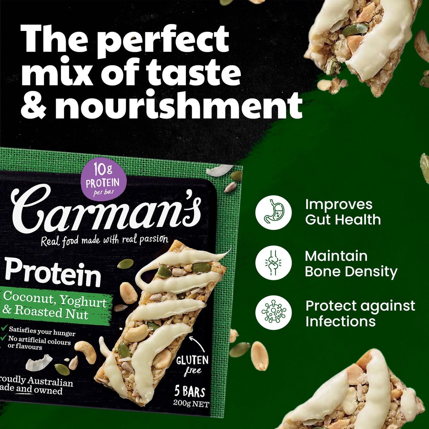 Carmans Bar Protein Coconut, Yoghurt & Roasted Nut 200g
