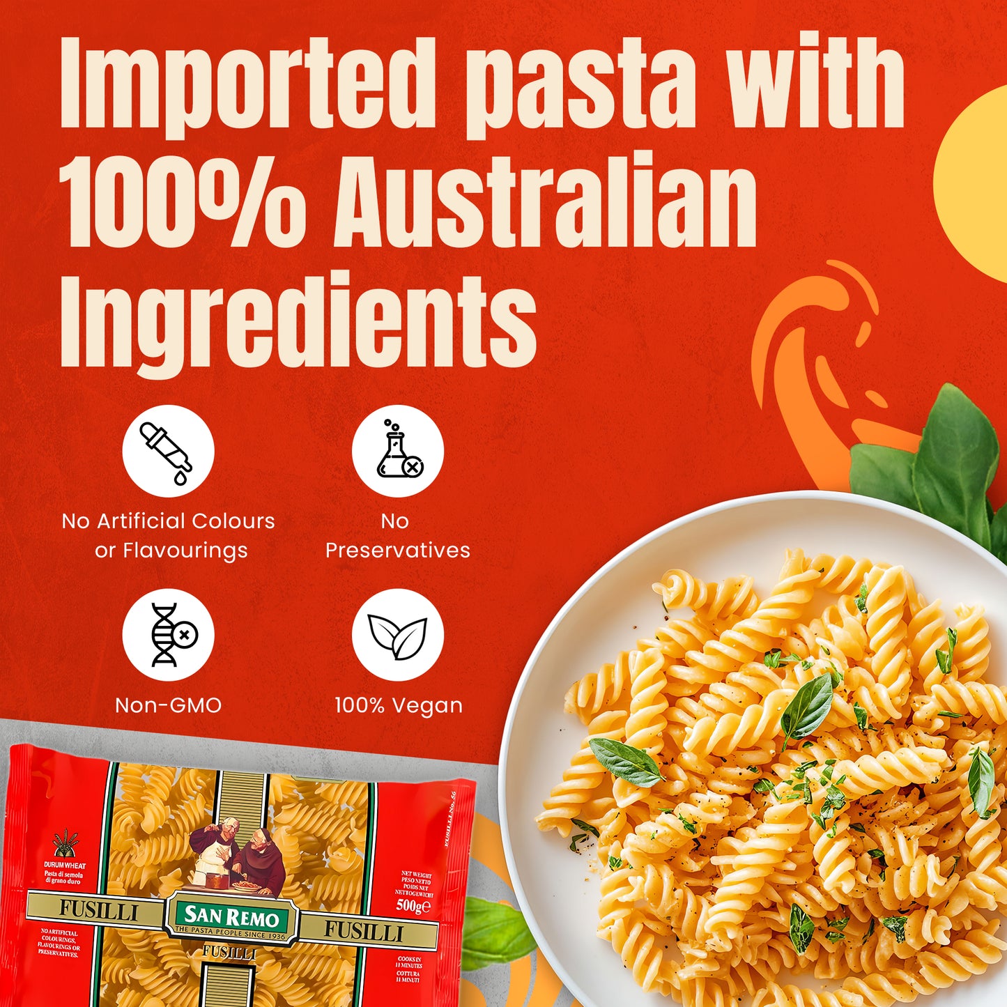 San Remo Fusilli Pasta, 500g