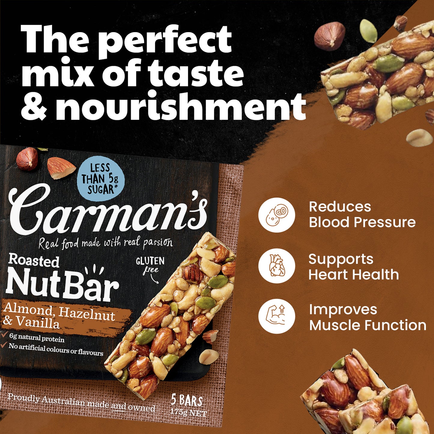 Carmans Bar Nut Almond, Hazelnut & Vanilla 175g