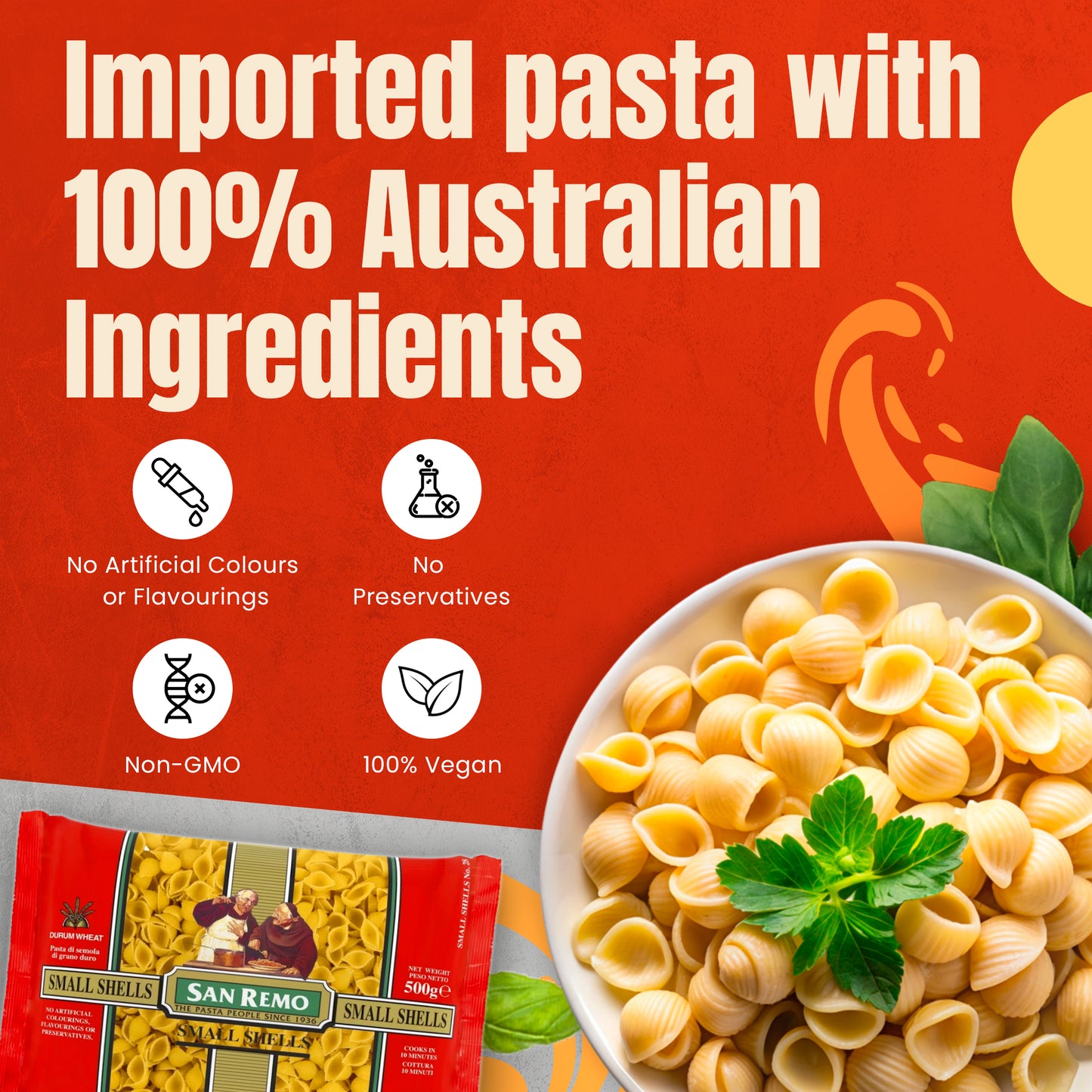 San Remo Small Shells Pasta, 500g