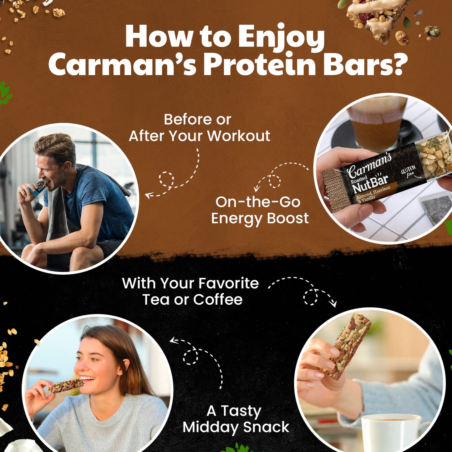Carmans Bar Nut Almond, Hazelnut & Vanilla 175g
