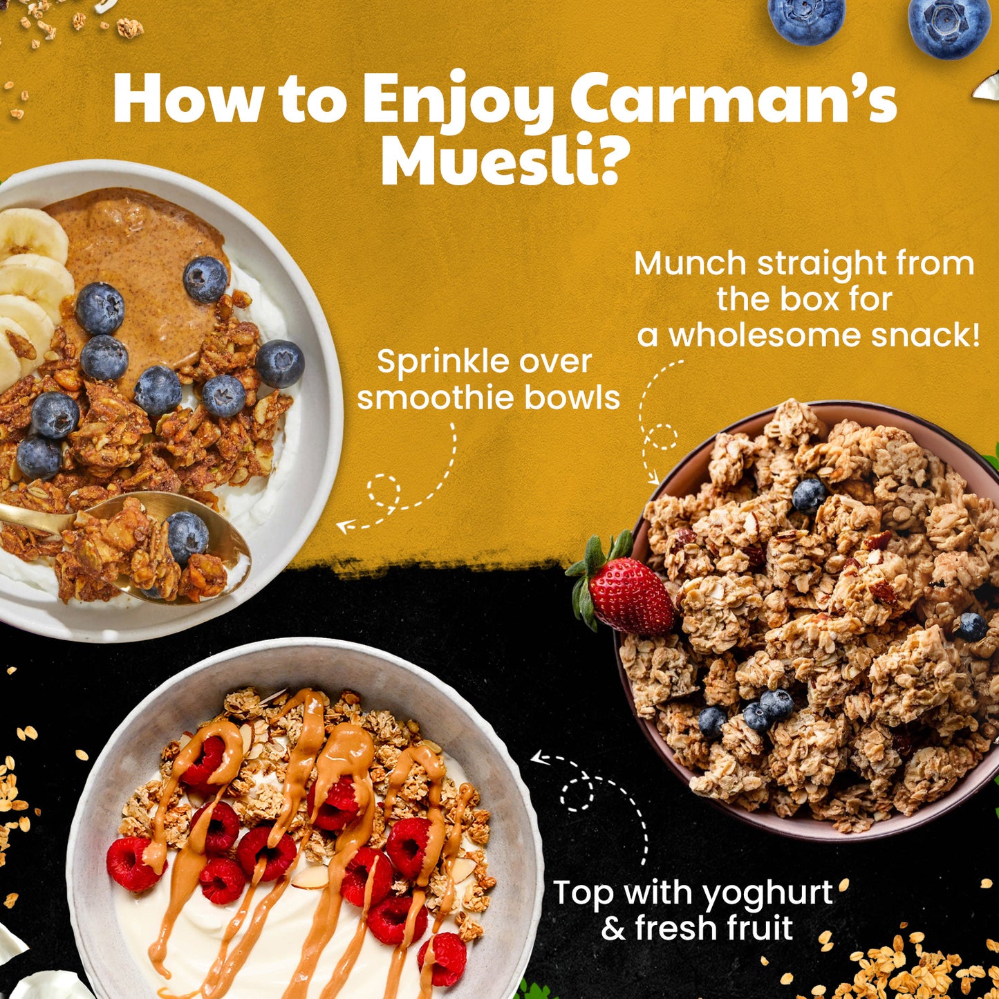 Carmans Clusters Aussie Oat Honey Crunch 450g