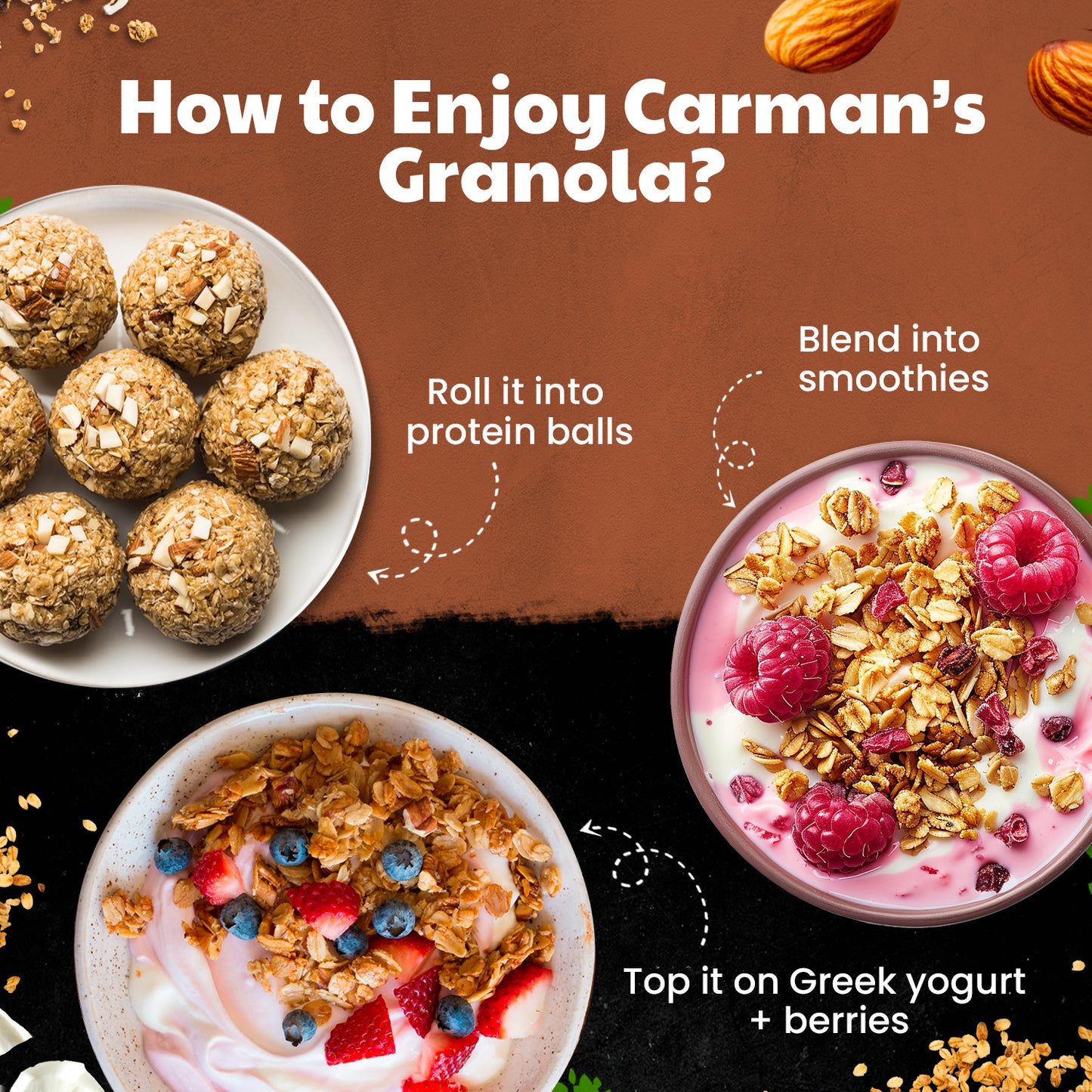 Carmans Granola Protein Rich Almond & Hazelnut 450g