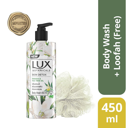 LUX Botanicals Detox Natural Body Wash | Freesia & Tea Tree Oil Extracts 450ml