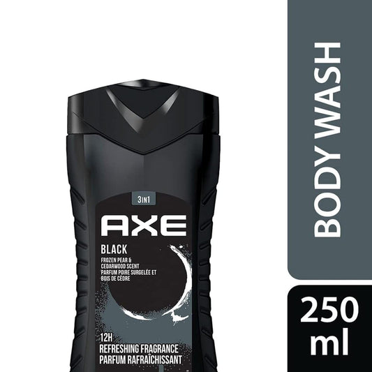 Axe Black 3 In 1 Body, Face & Hair Wash for Men, Long-Lasting Fragrance
