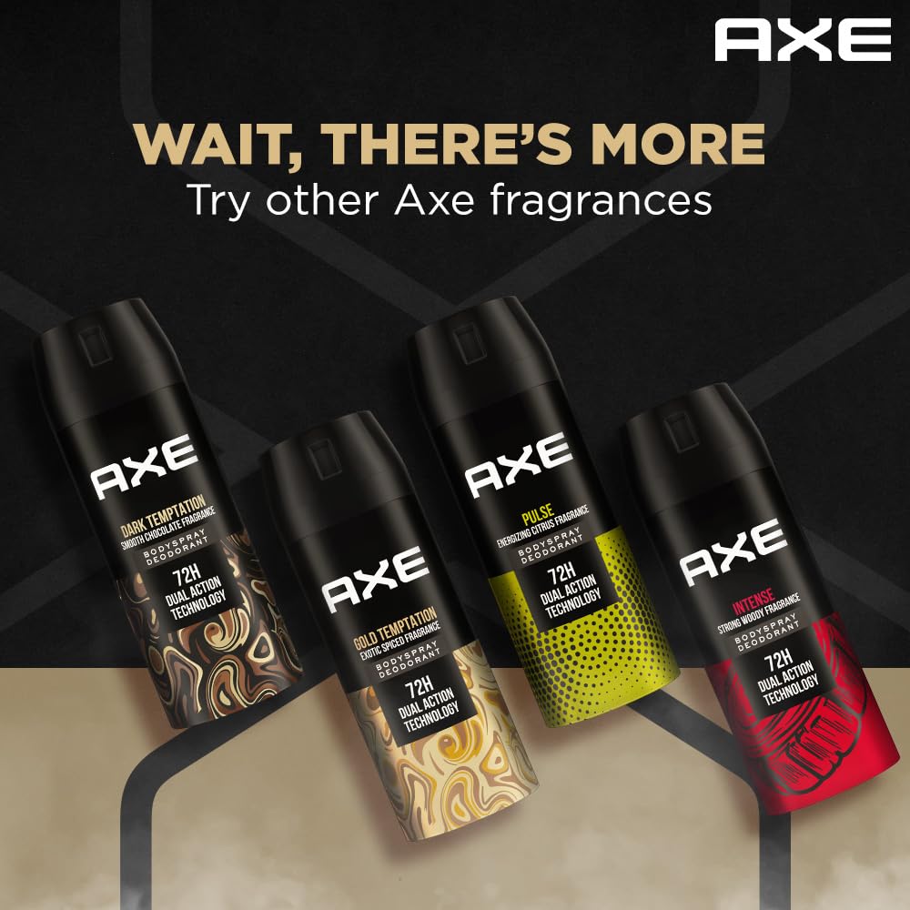Axe Gold Temptation Long Lasting Deodorant Bodyspray For Men 150 ml, Pack of 3