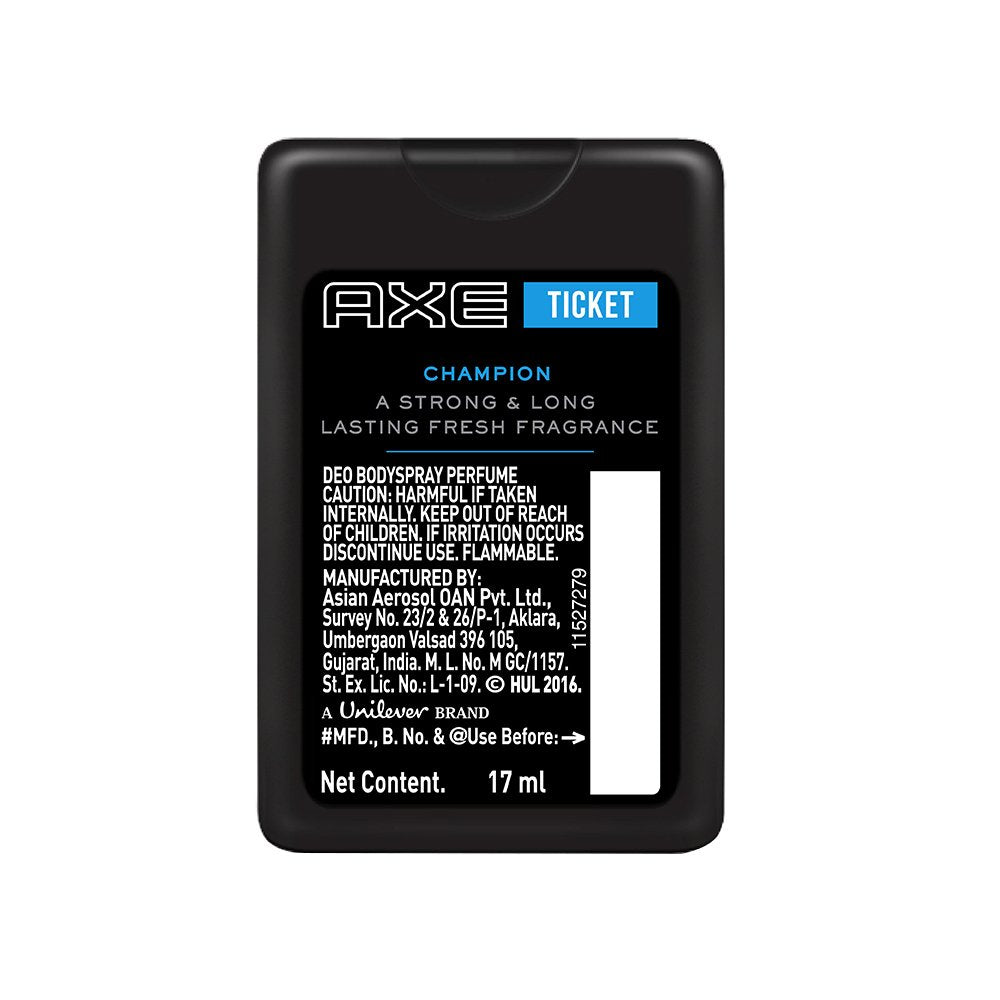 Axe Signature Ticket Champion Long Lasting Pocket Deodorant For Men 17 ml