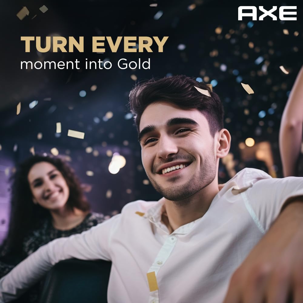 Axe Gold Temptation Long Lasting Deodorant Bodyspray For Men, 215ml, Pack of 3