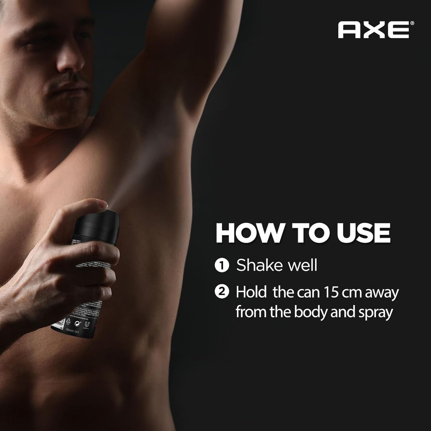 Axe Black Deodorant Body Spray for Men | 48H* Odour Protection | Odour-Combatting Zinc Technology | Frozen Pear and Cedarwood Scent|150ml