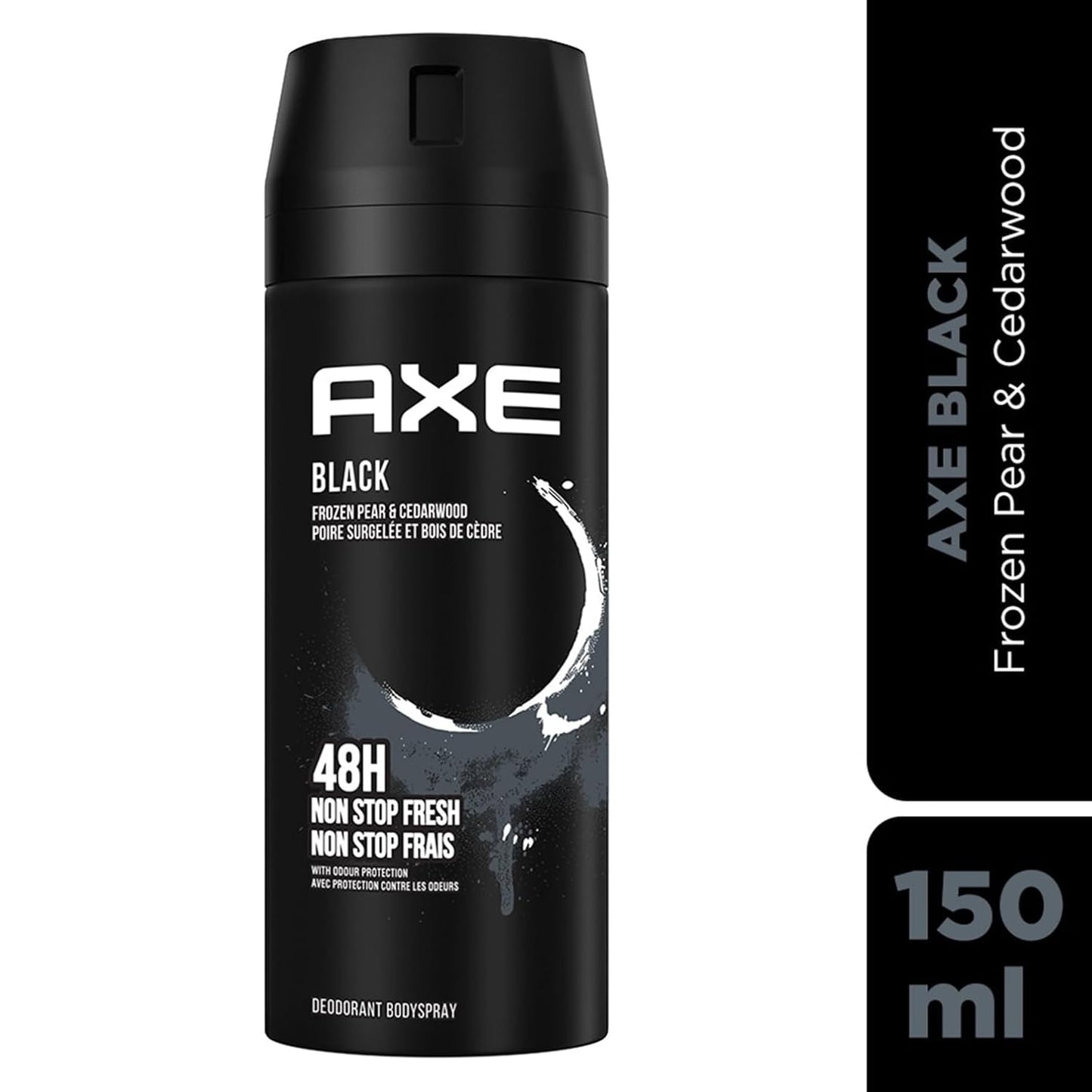 Axe Black Deodorant Body Spray for Men | 48H* Odour Protection | Odour-Combatting Zinc Technology | Frozen Pear and Cedarwood Scent|150ml