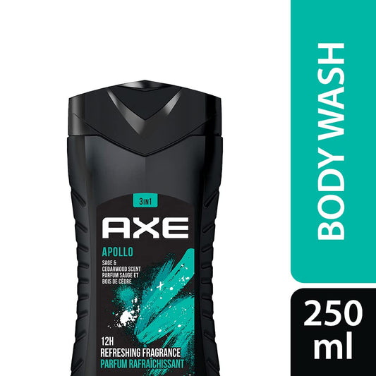 Axe Apollo 3 In 1 Body, Face & Hair Wash for Men, Long-Lasting Fragrance