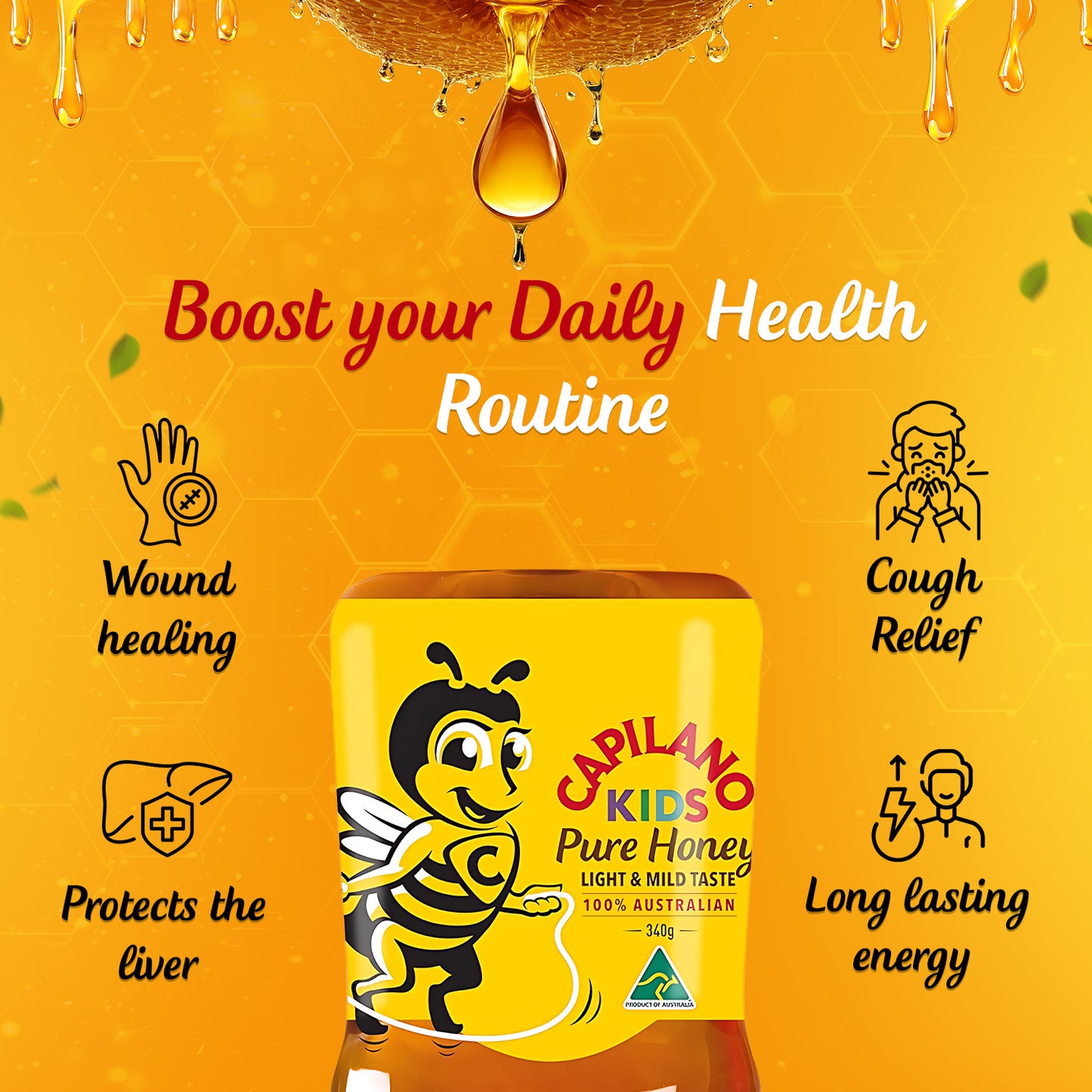 Capilano Light and Mild Australian Pure Honey- 340g