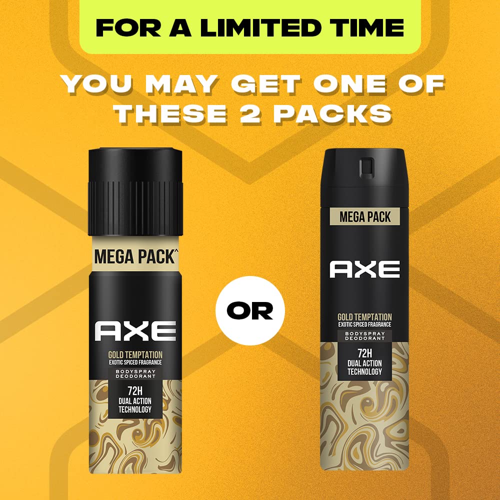 Axe Gold Temptation Long Lasting Deodorant Bodyspray for Men 150 & 215ML