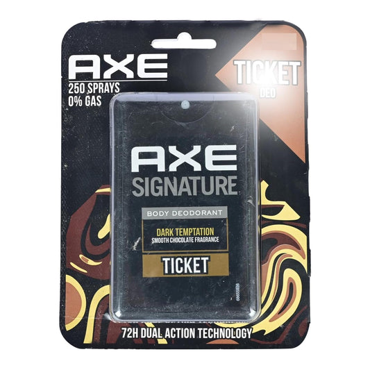 Axe Signature - Ticket Dark Temptation, Long Lasting, Pocket Deodorant For Men, 17 ml