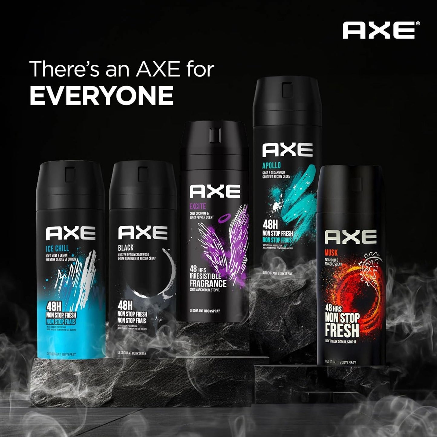 Axe Black Deodorant Body Spray for Men | 48H* Odour Protection | Odour-Combatting Zinc Technology | Frozen Pear and Cedarwood Scent|150ml