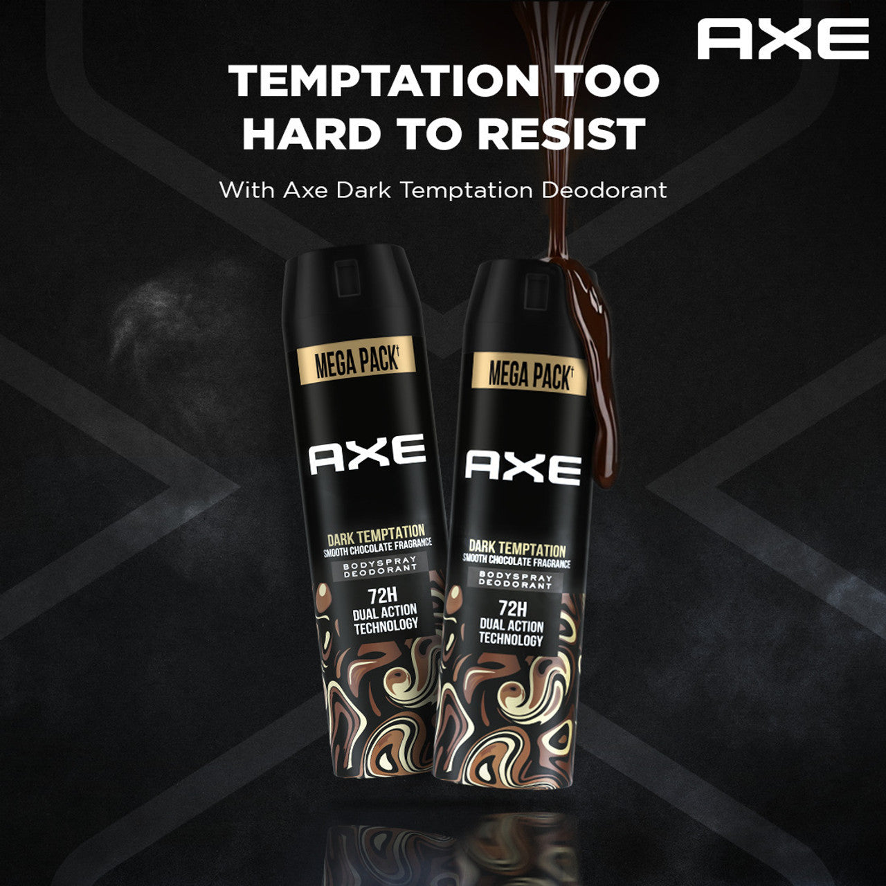 AXE Dark Temptation Long Lasting For Men Body Spray - For Men  (215 ml, Pack of 2)