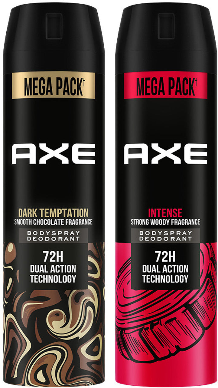 AXE Dark Temptation & Intense Deodorant Spray - For Men  (215 ml, Pack of 2)