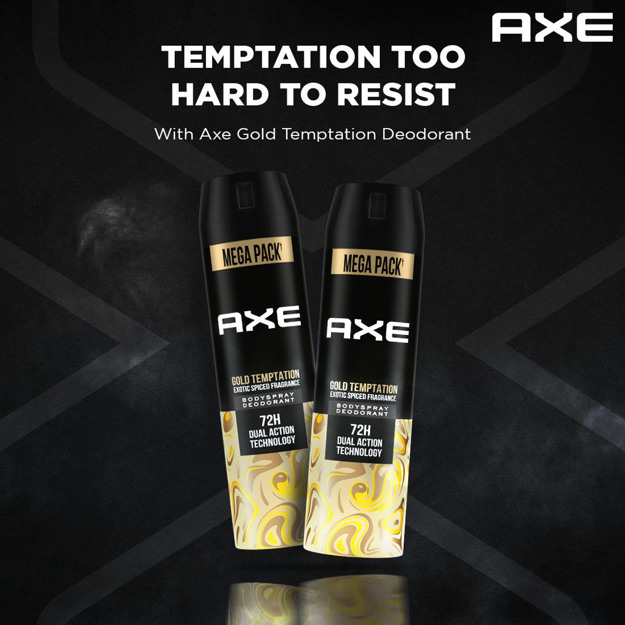 AXE Gold-Temptation Deodorant Spray - For Men  (215 ml, Pack of 2)