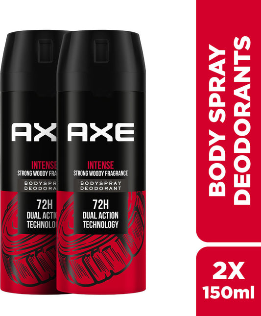 AXE Intense Body Spray - For Men  (150 ml, Pack of 2)