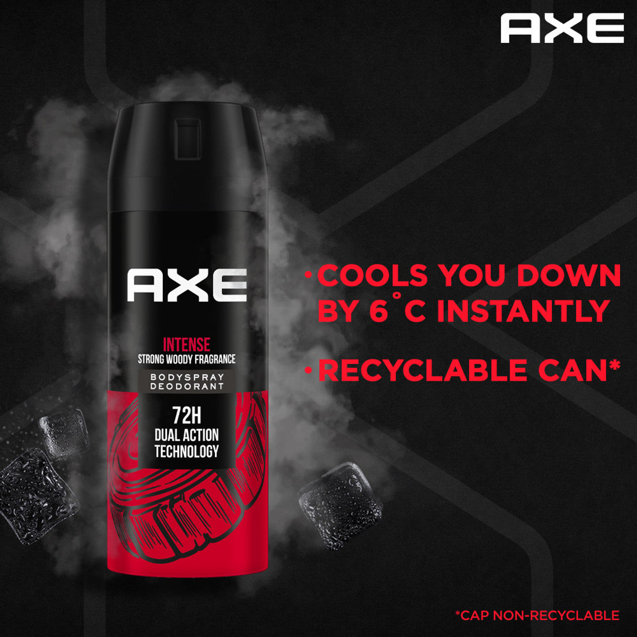 AXE Intense Body Spray - For Men  (150 ml, Pack of 3)