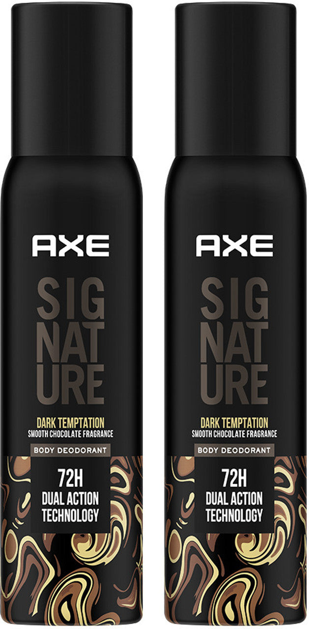 AXE SIGNATURE Dark Temptation Deodorant No Gas Body Perfume Deodorant Spray - For Men  (200ml, Pack of 2)