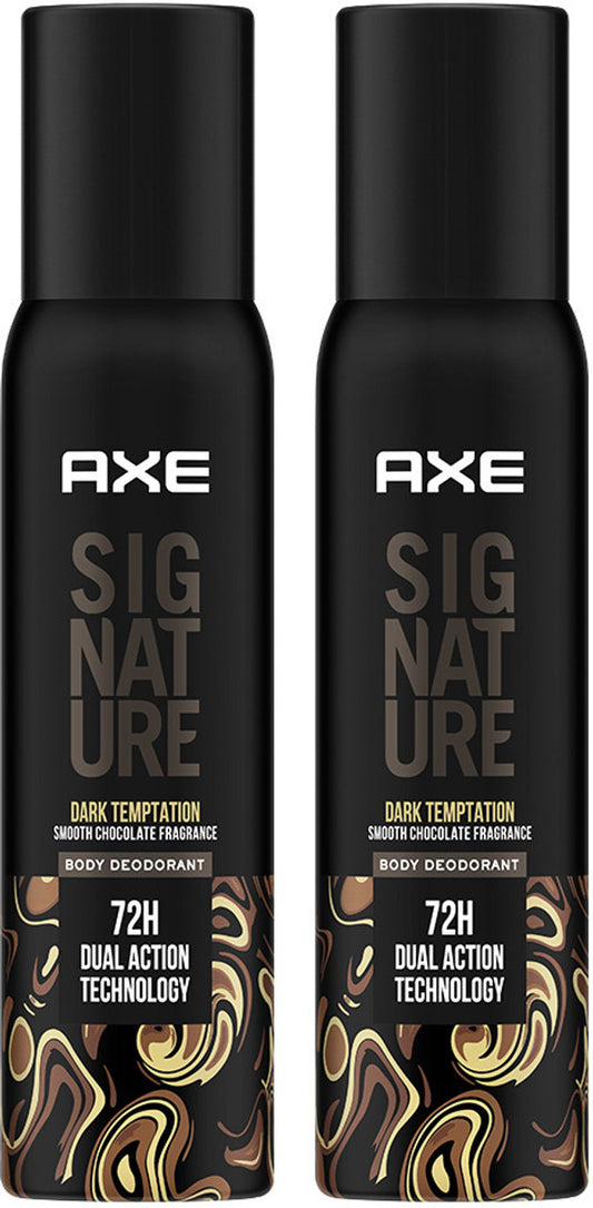 AXE SIGNATURE Dark Temptation Deodorant No Gas Body Perfume Deodorant Spray - For Men  (200ml, Pack of 2)