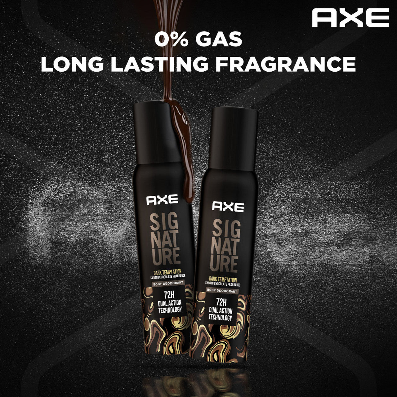 AXE SIGNATURE Dark Temptation Deodorant No Gas Body Perfume Deodorant Spray - For Men  (200ml, Pack of 2)