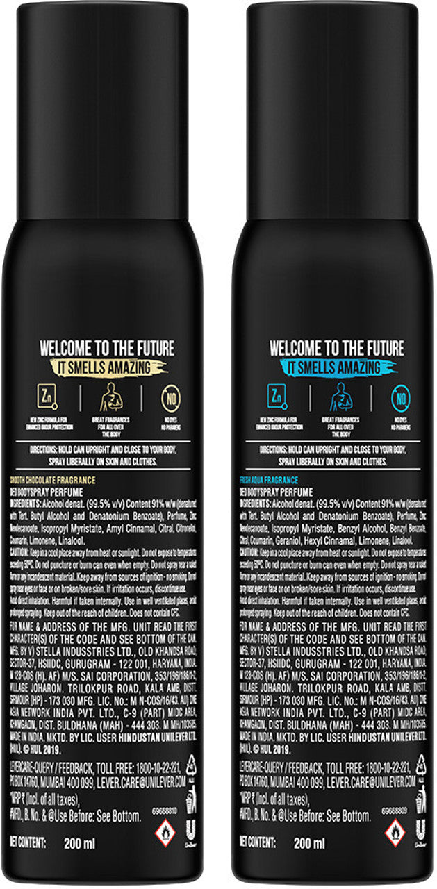 AXE Signature Dark Temptation and Champion  No Gas Body Perfume Deodorant Spray - For Men (200 ml, Pack of 2)