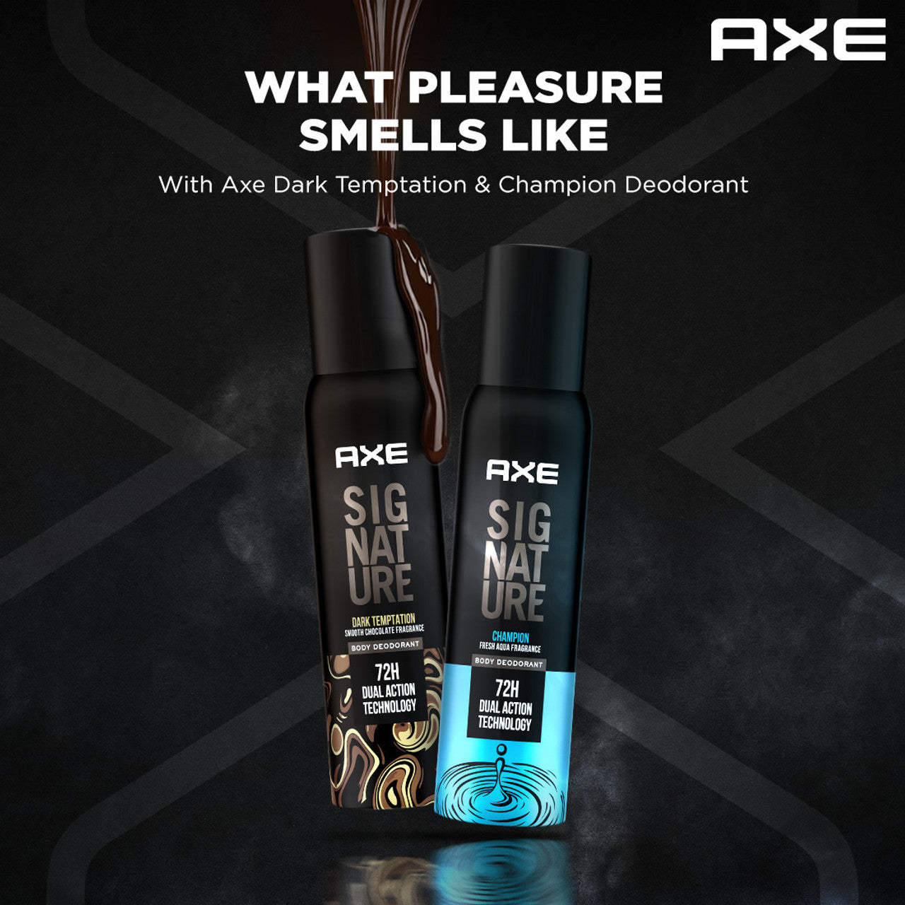 AXE Signature Dark Temptation and Champion  No Gas Body Perfume Deodorant Spray - For Men (200 ml, Pack of 2)