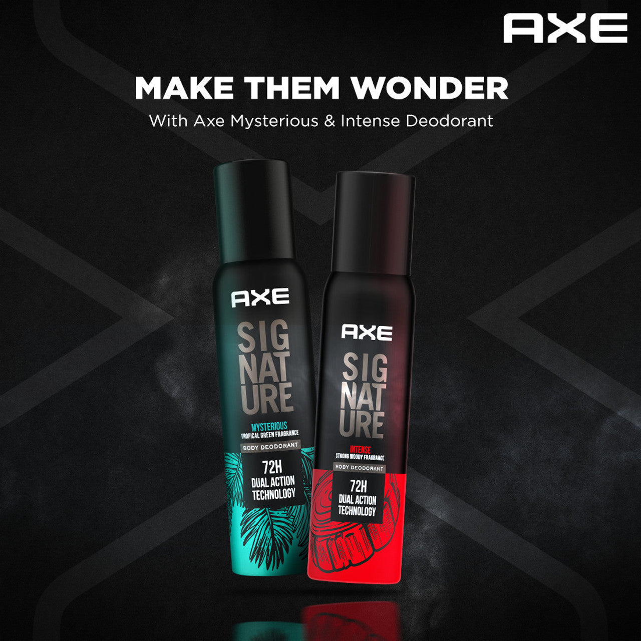 AXE Signature Mysterious and Intense Deodorant No Gas Body Perfume Body Spray - For Men  (200 ml, Pack of 2)