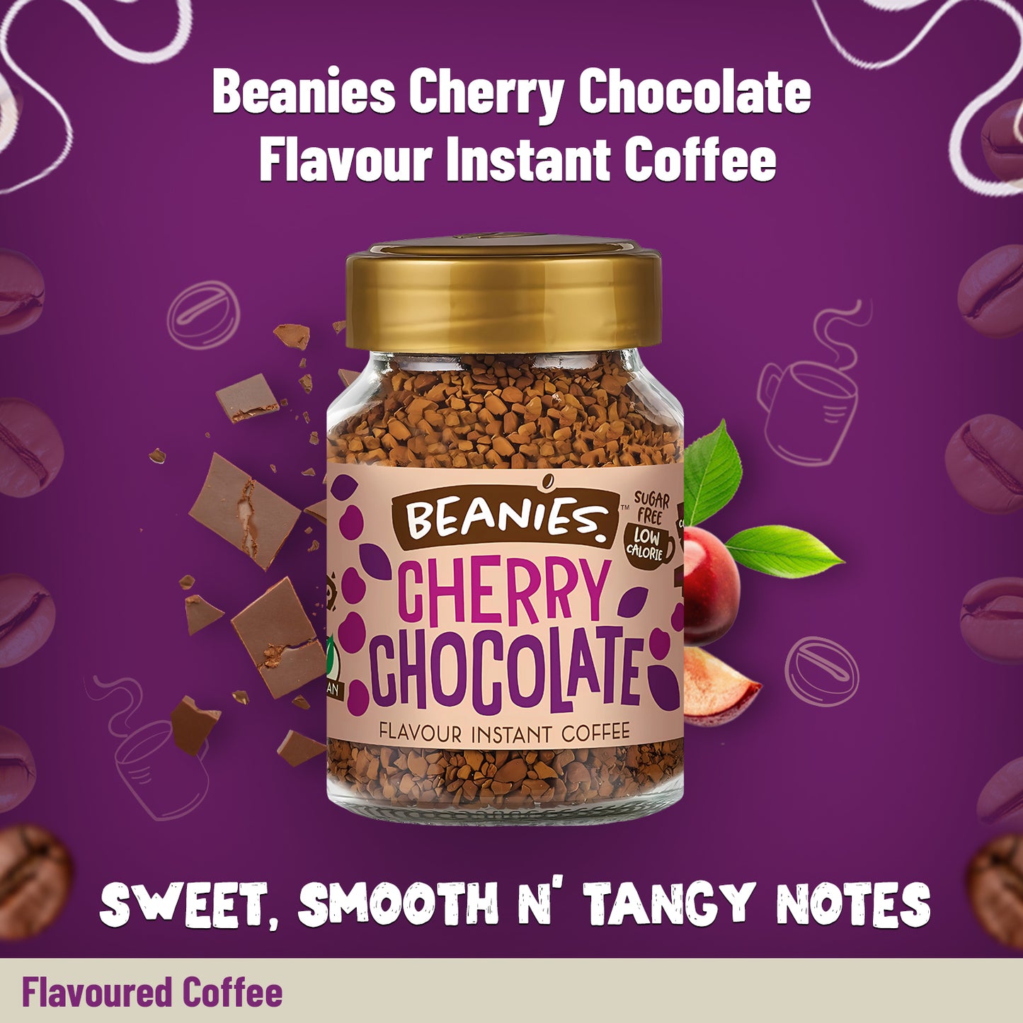 Beanies Cherry Chocolate Flavour Instant Coffee, 50g