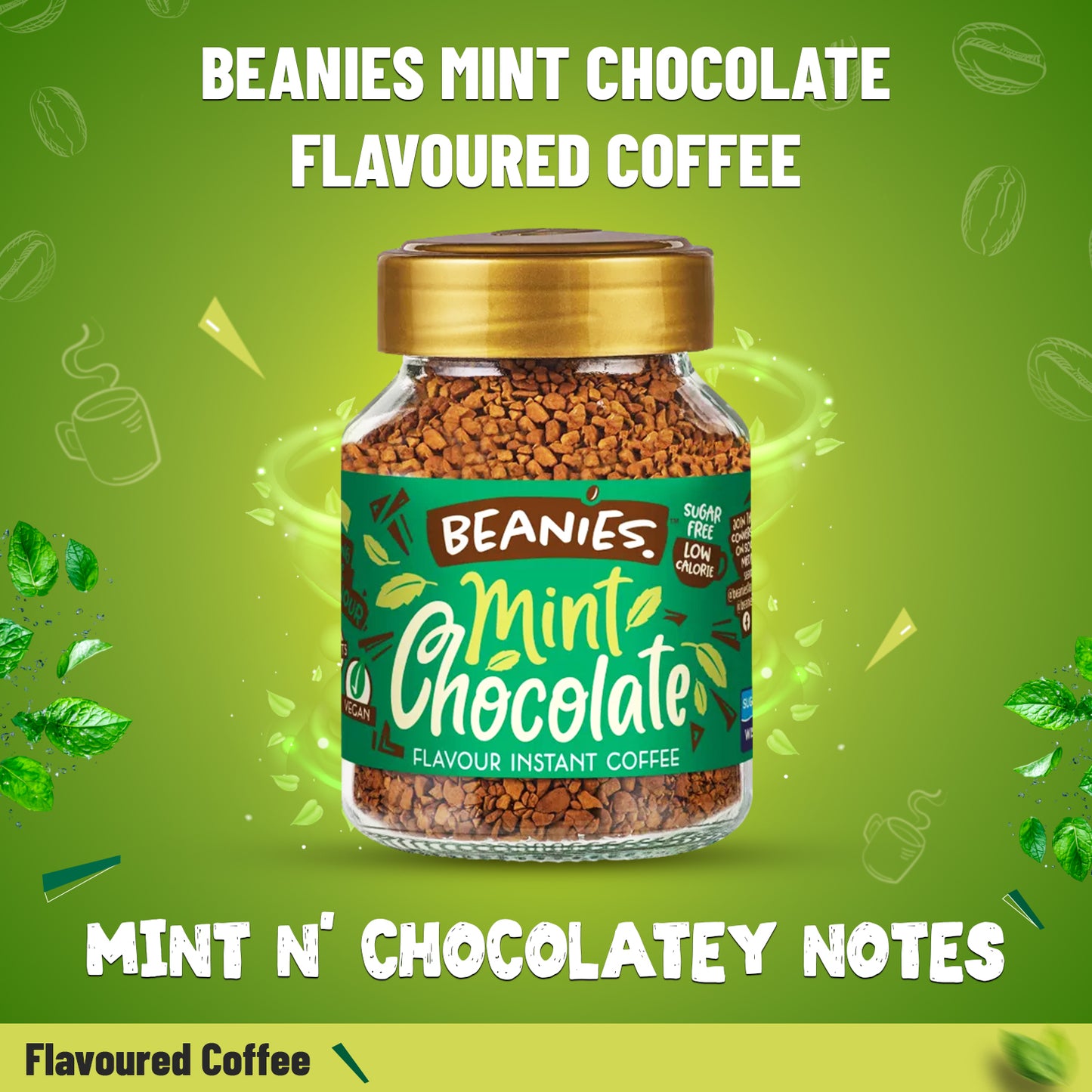 Beanies Mint Chocolate Flavour Instant Coffee, 50g
