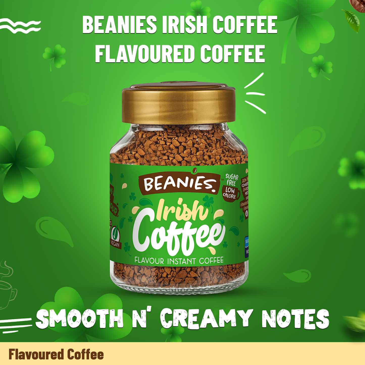 Beanies Irish Cream Flavour Instant Coffee, 50g
