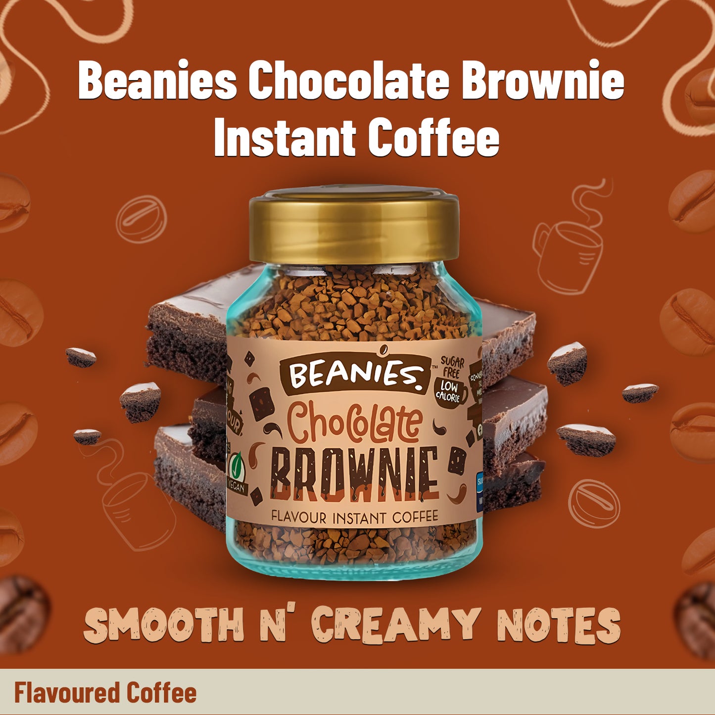 Beanies Chocolate Brownie Flavour Instant Coffee, 50g