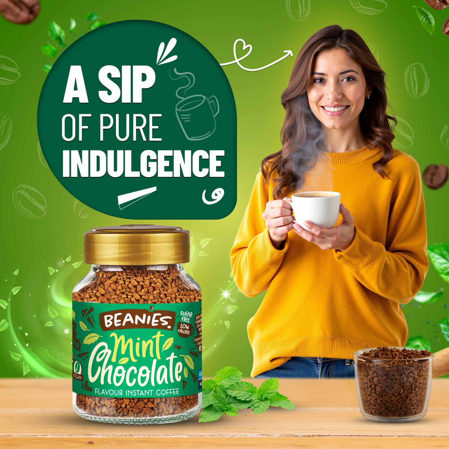 Beanies Mint Chocolate Flavour Instant Coffee, 50g