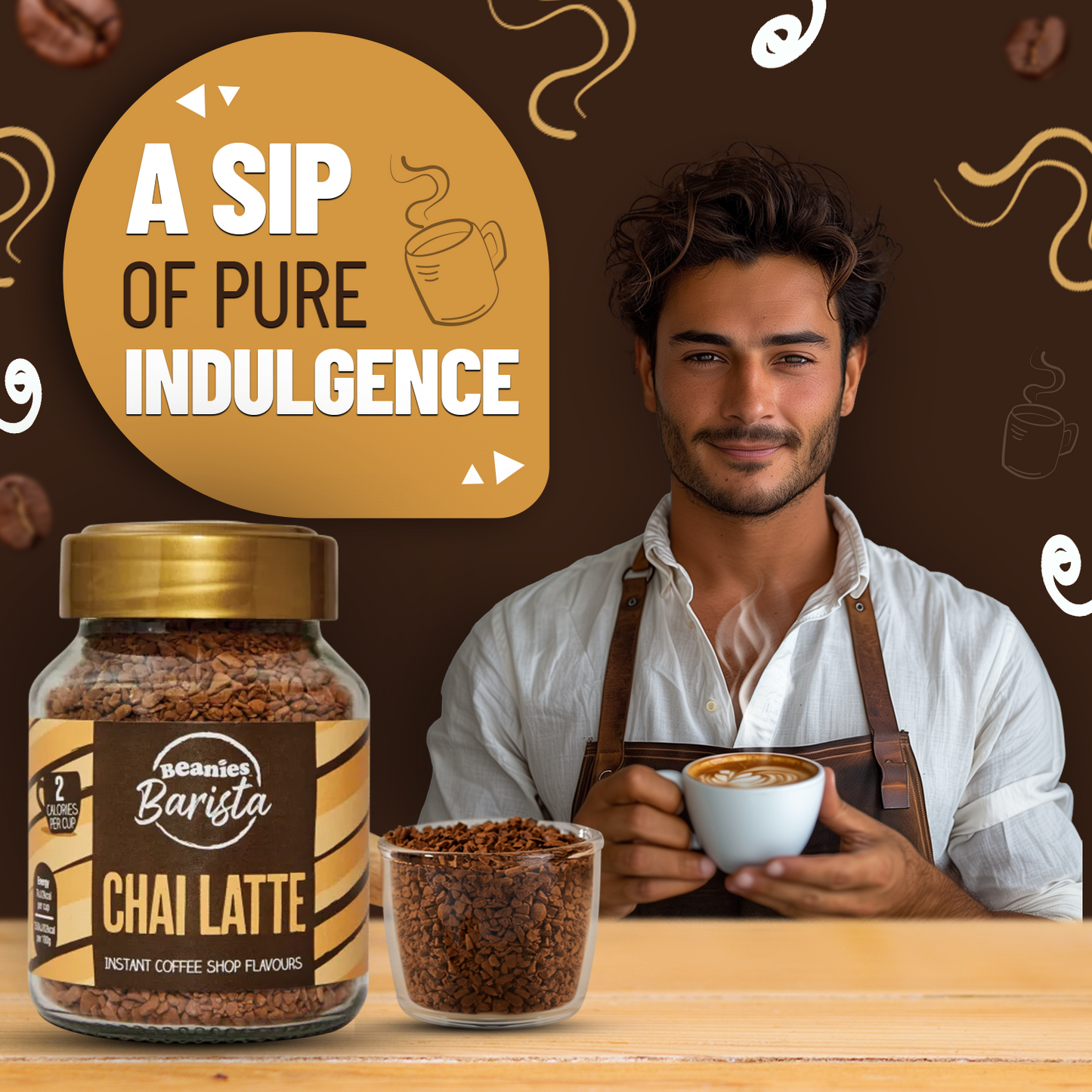 Beanies Barista Range - Chai Latte Instant Coffee, 50g