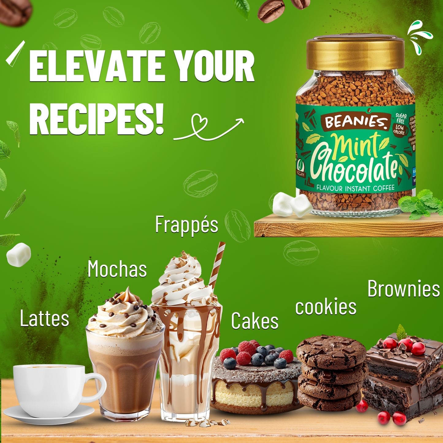 Beanies Mint Chocolate Flavour Instant Coffee, 50g