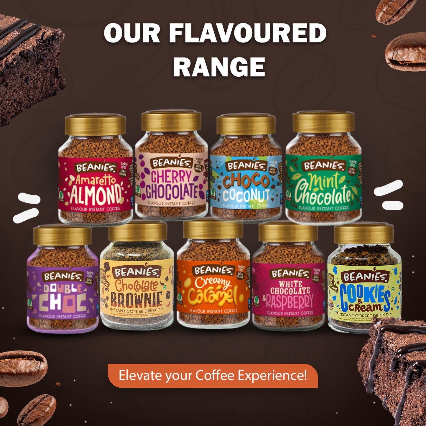 Beanies Chocolate Brownie Flavour Instant Coffee, 50g