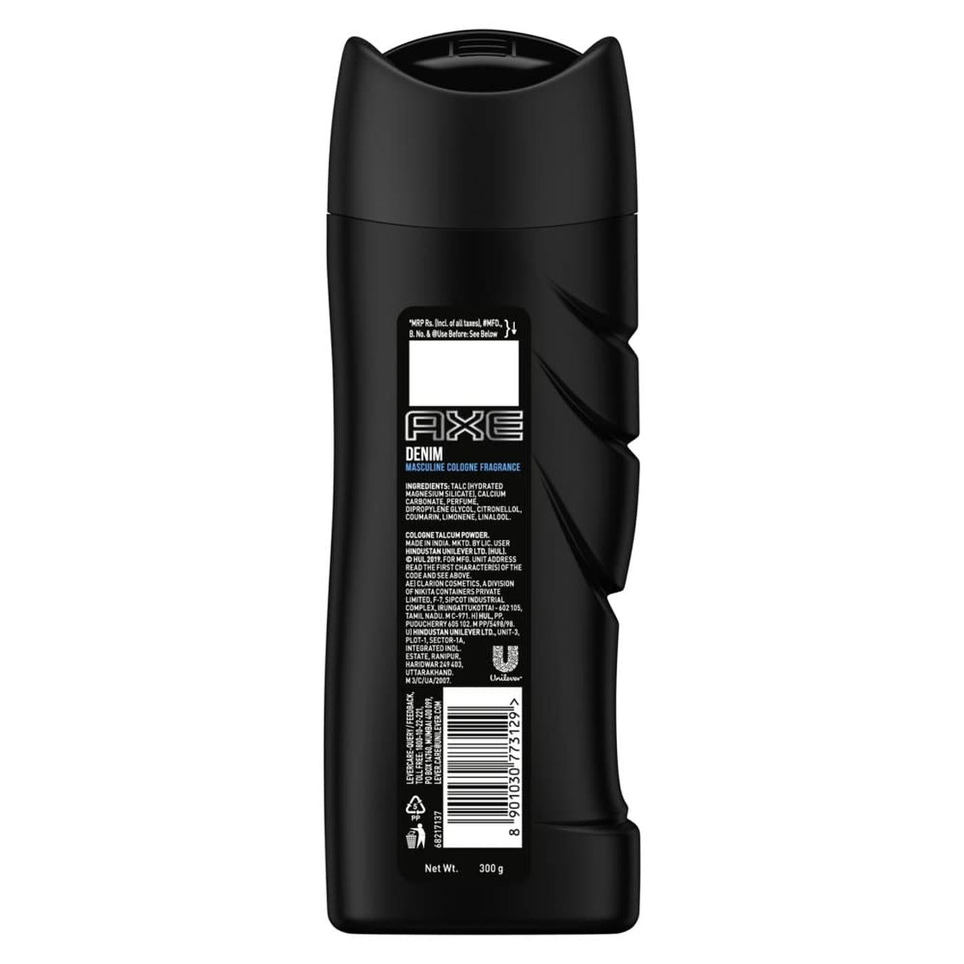 Axe Signature Denim Cologne Talc 300 g Pack of 2