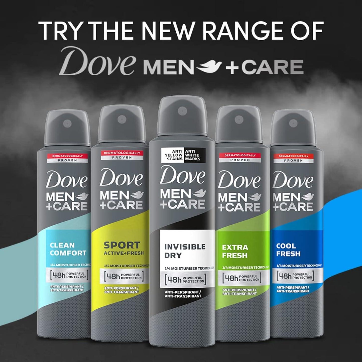 Dove Men+Care Invisible Dry Spray Deodorant 150 ml Pack of 2