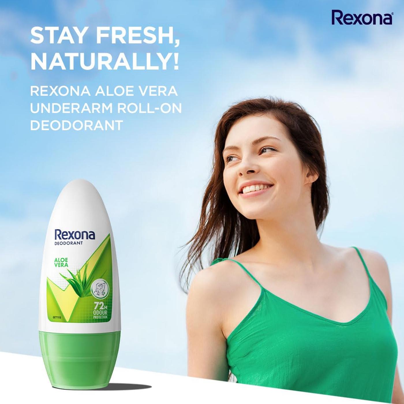 Rexona Aloe Vera Roll On Deodorant Women 50 ml Pack of 2