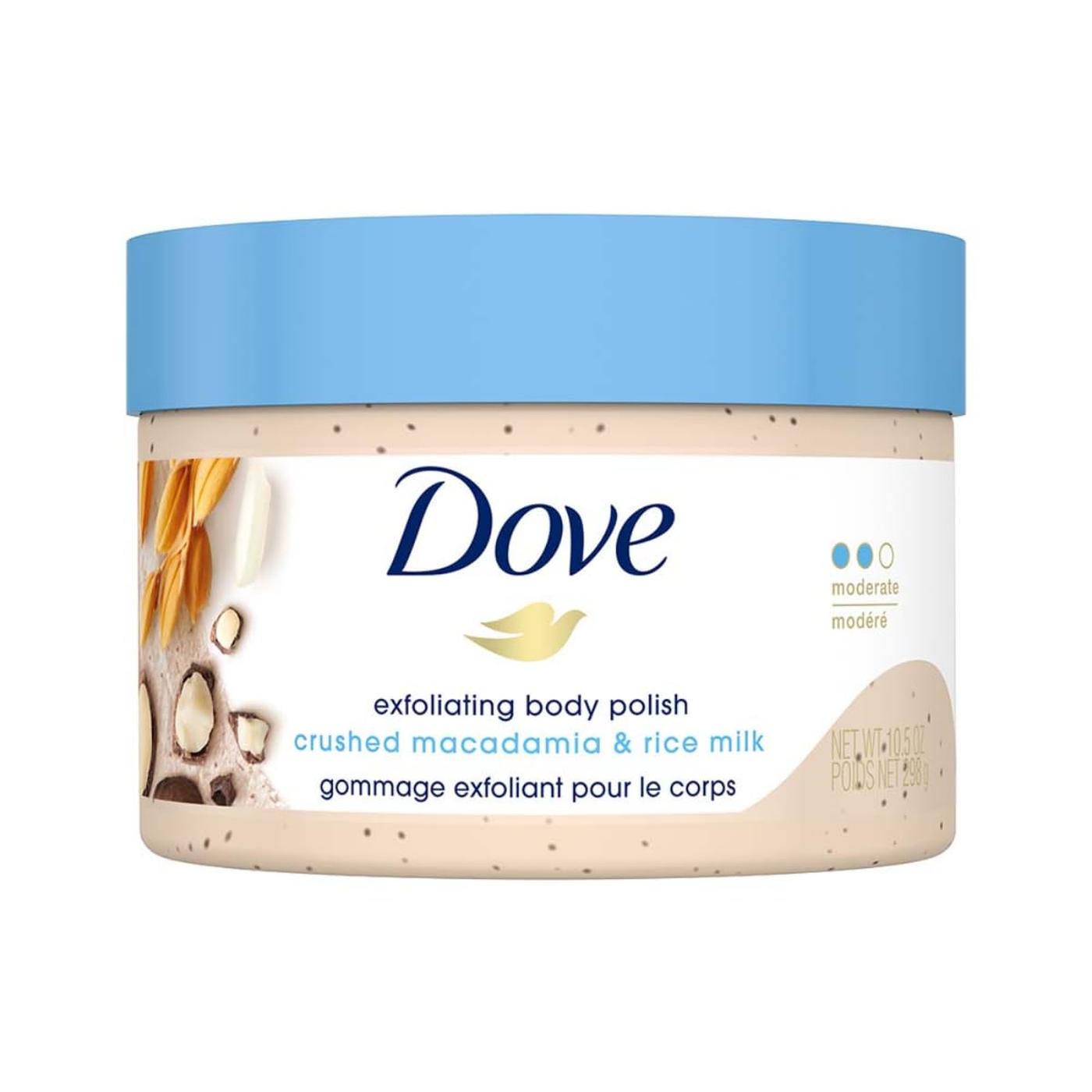 Dove Scrub Macadamia & Rice Milk 298g
